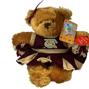 Plushland 2000 Florida State Seminoles FSU Cheerleader Bear Fight Song Plush NWT